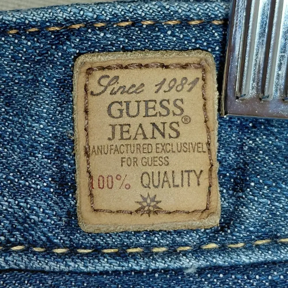Guess A6140 Cotton Blend Blue Capri Stretch Jeans Women Size 23